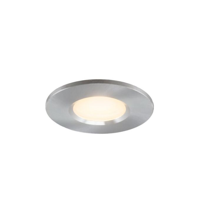 Silver mini recessed downlight aluminium, Philomena, 1,5W, 2700K LED, IP44