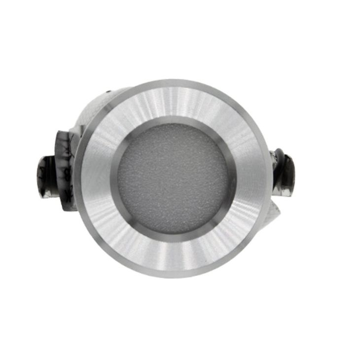 Silver mini recessed downlight aluminium, Philomena, 1,5W, 2700K LED, IP44