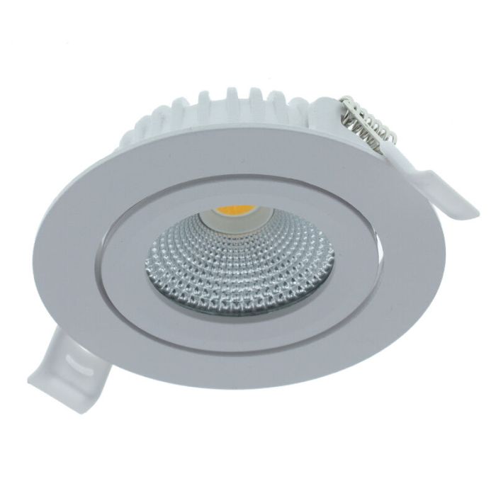 White recessed light aluminium, Wimke, 5W, 2700K LED, IP44