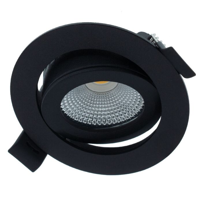 Black recessed light aluminium, Wimke, 5W, 3000K LED, IP44