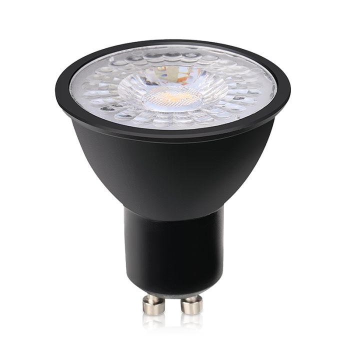 Dimmable GU10 LED bulb Antonie, black, 3W, 4000K