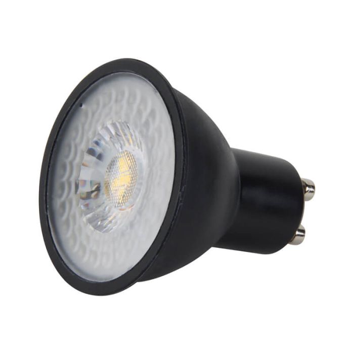 Dimmable GU10 LED bulb Antonie, black, 3W, 4000K