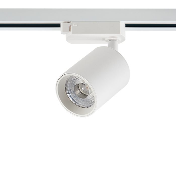 White 3-phase track spotlight Jayla, 10W, 4000K, Pro