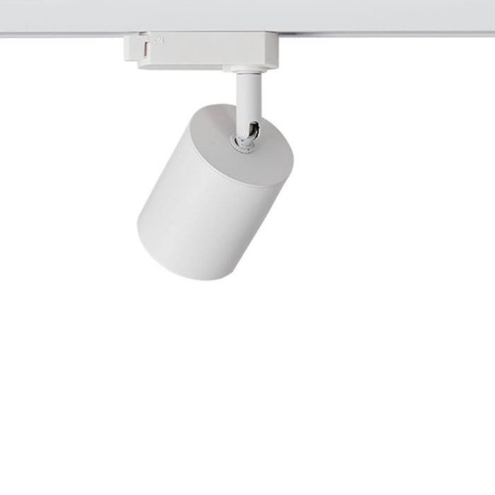 White 3-phase track spotlight Jayla, 10W, 4000K, Pro