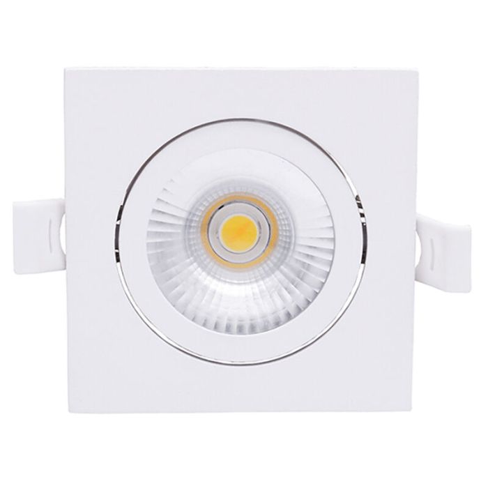 White recessed light aluminium, Laom, 6W, 2700K LED, IP22