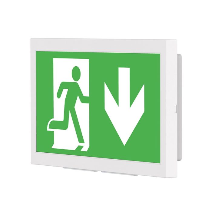 Wall recessed/surface-mounted emergency lighting, 3W, 6000K LED, IP40