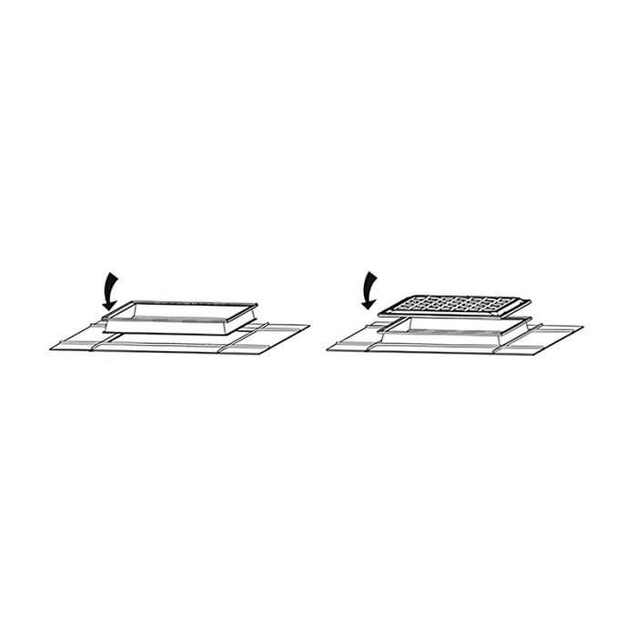 LED panel mounting frame 60x120 cm for skylight look