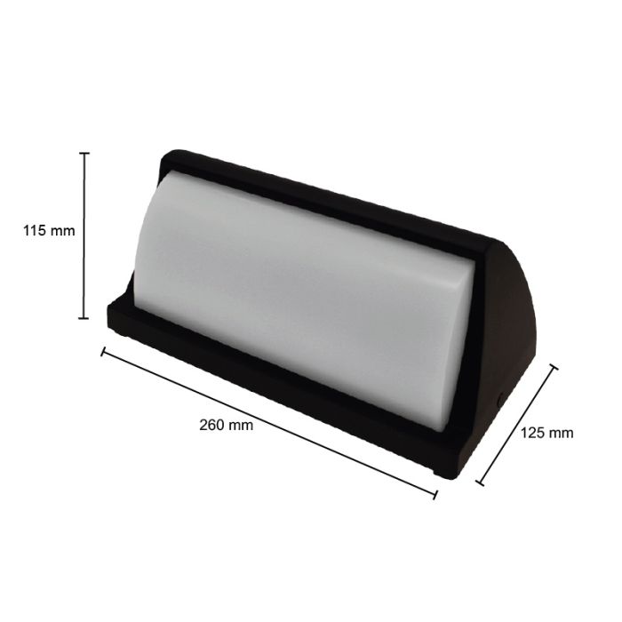 Black outdoor light aluminium, Rajko, 12W, 3000K LED, IP54