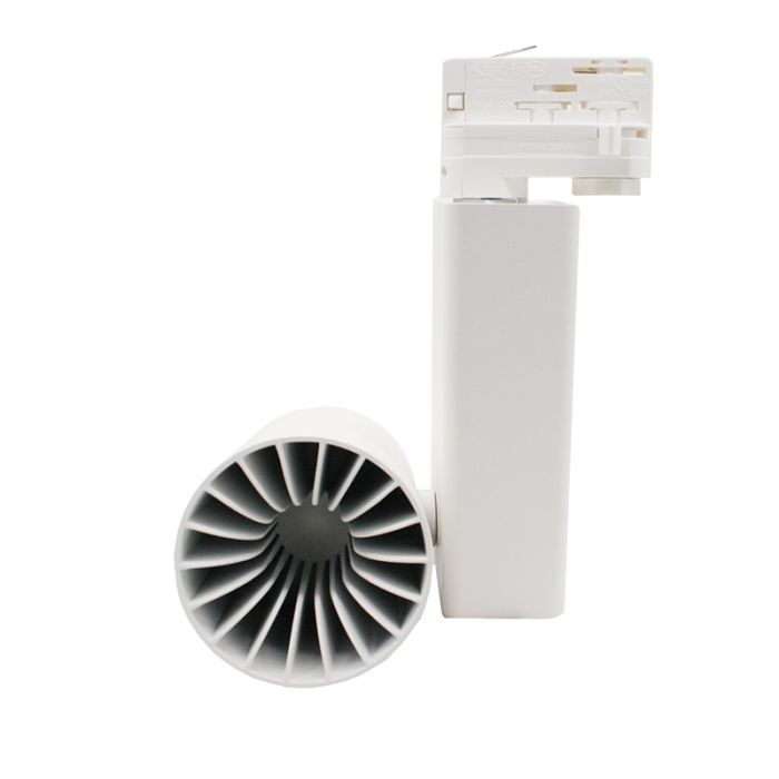 White 3-phase track spotlight Deena, 28W, 3000K, Pro