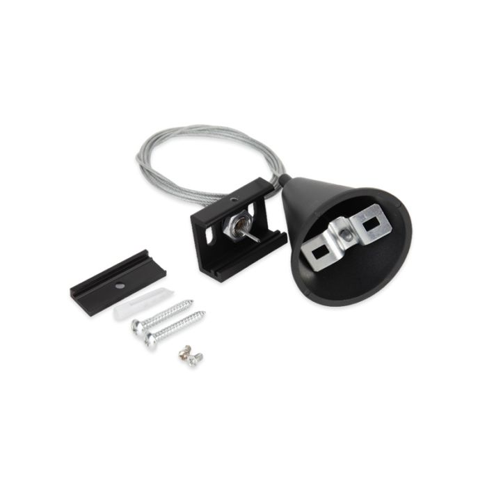 Pendant set for 3-phase track lighting, 1.5 meters, black, Pro