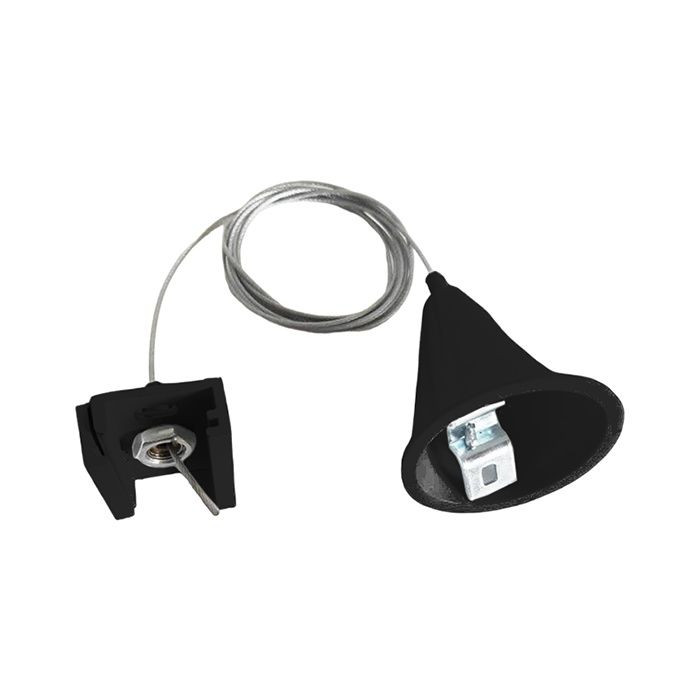 Pendant set for 3-phase track lighting, 1.5 meters, black, Pro
