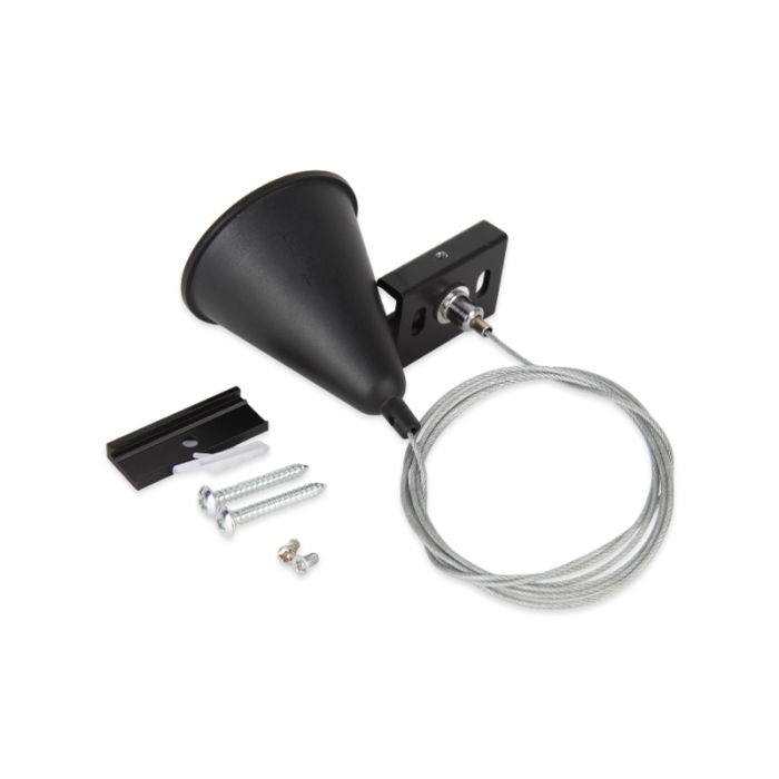 Pendant set for 3-phase track lighting, 1.5 meters, black, Pro