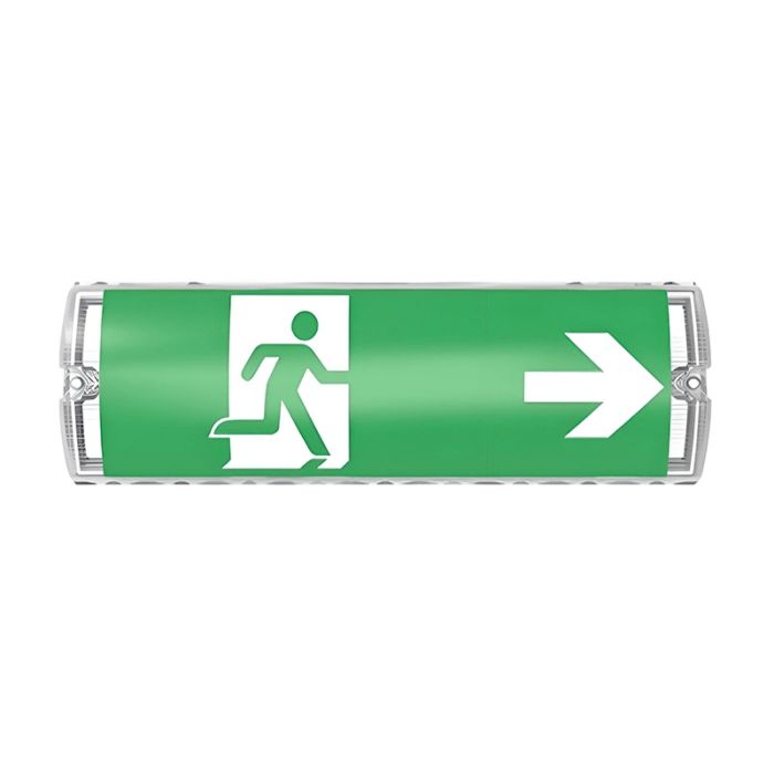 Black emergency lighting incl. pictograms, Pedram, 3W, 6500K LED, IP66
