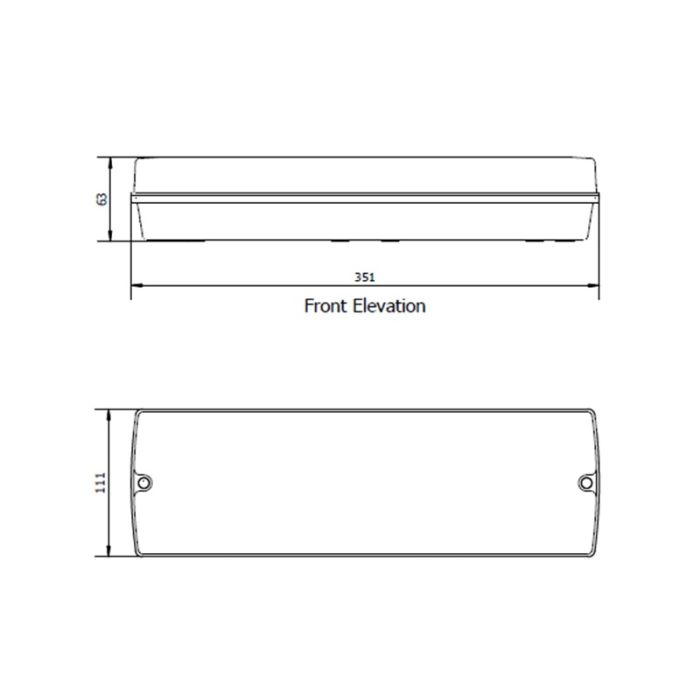 Black emergency lighting incl. pictograms, Pedram, 3W, 6500K LED, IP66