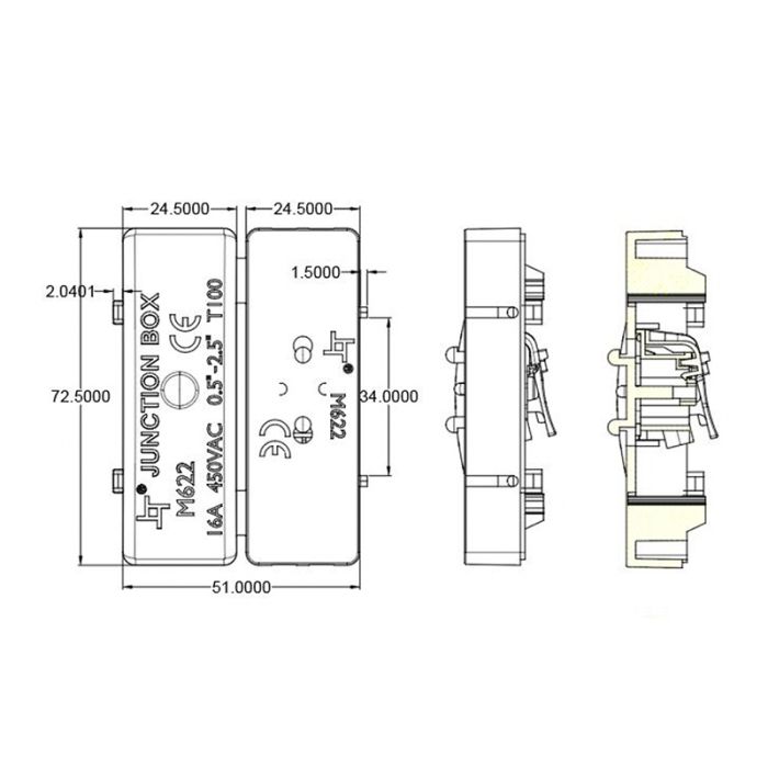 Cable box including connector (2-wire)