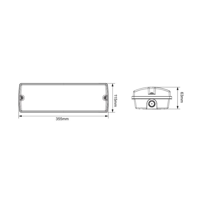 White staircase light plastic, Pedram, 4W, warm to cold white adjustable LED, IP66