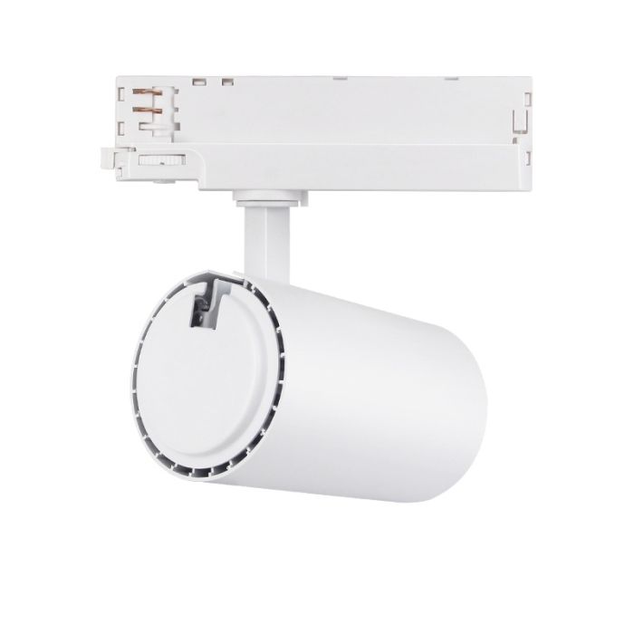 White 3 phase track lighting spotlight, Rozina, 10W/20W/30W, , white switch LED
