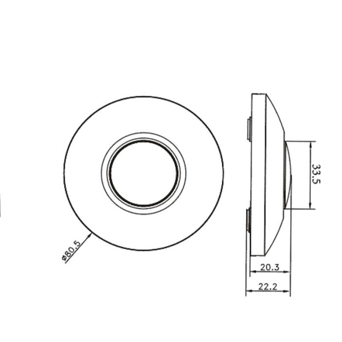 Black LED floor dimmer - 0-50W