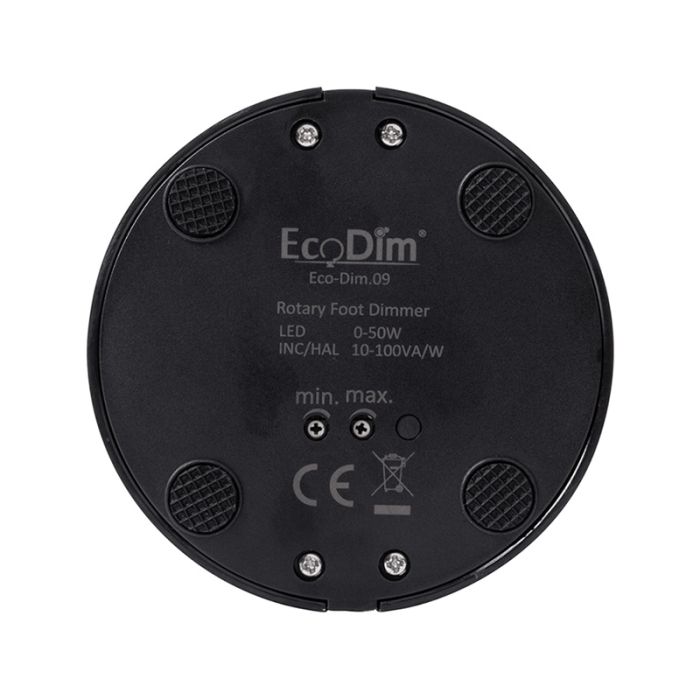Black LED floor dimmer 0-50W