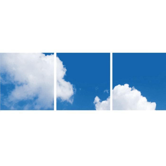 Photo print cloud - set of 3 acrylic plates with print, for 60x60 cm LED panels