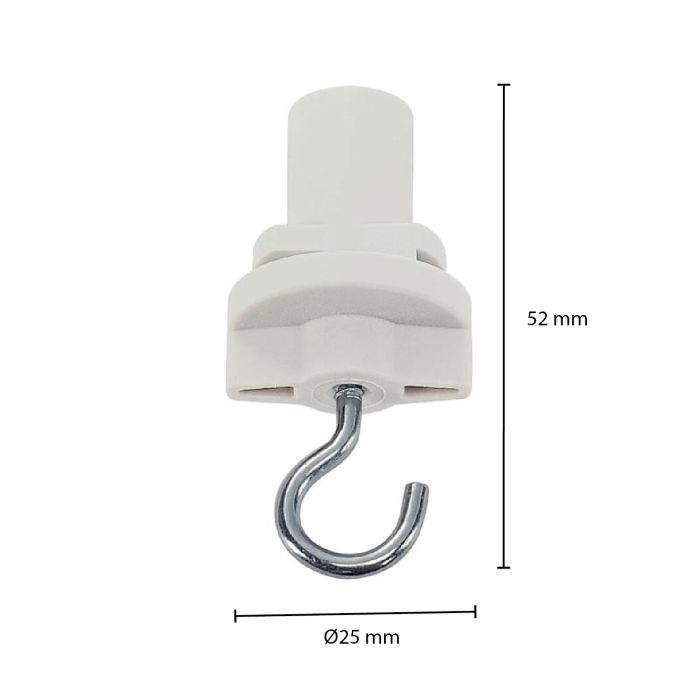 3-phase adapter with hook, white, Pro