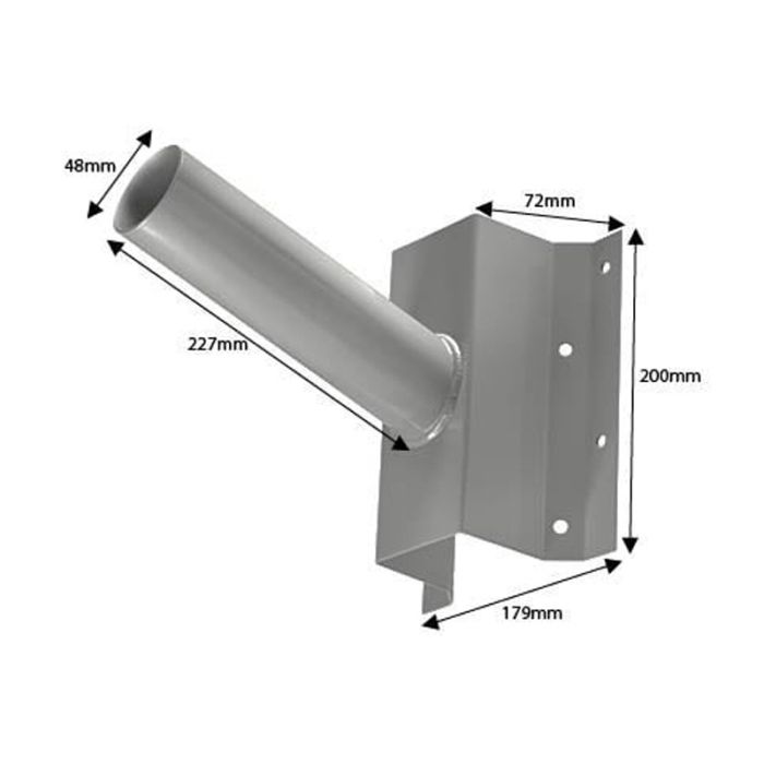 Wall mount bracket for street lights 48 mm