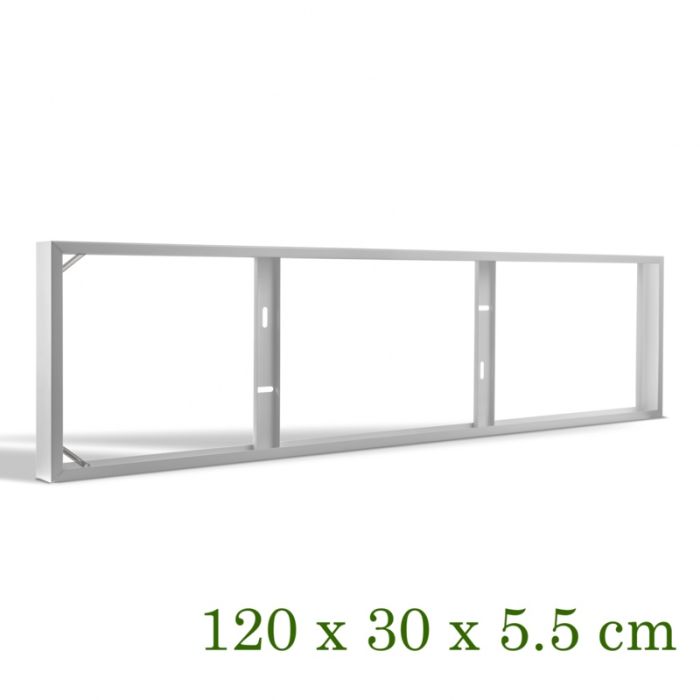 Surface-mounted frame for 30x120 cm LED panels