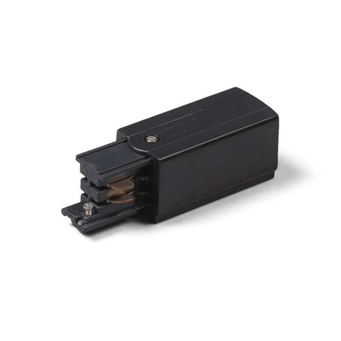 Power connector for 3-phase track lighting, right, black, Pro