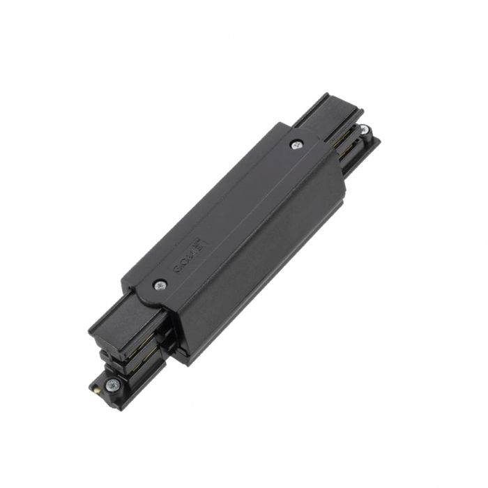 I-shape connector for 3-phase track lighting, black, Pro