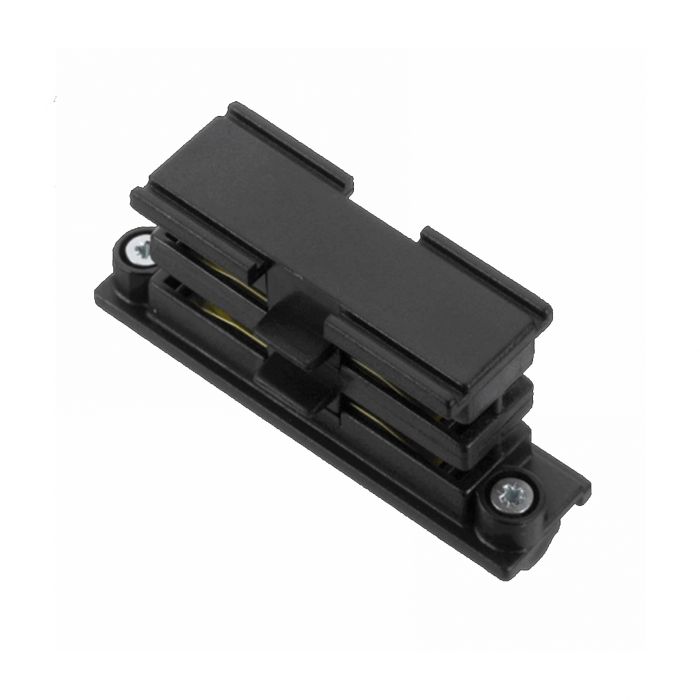 I-shape internal connector for 3-phase track lighting, black, Pro