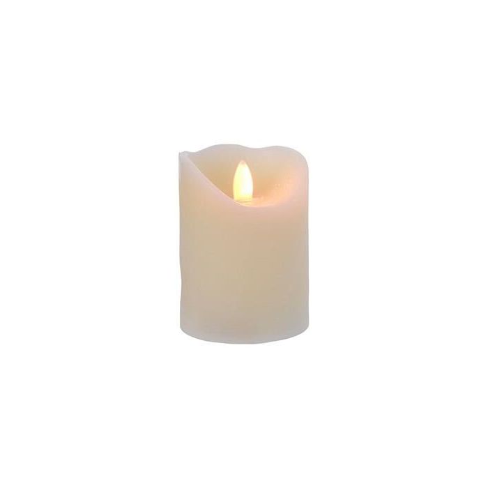 LED flare candle 17 cm, cream