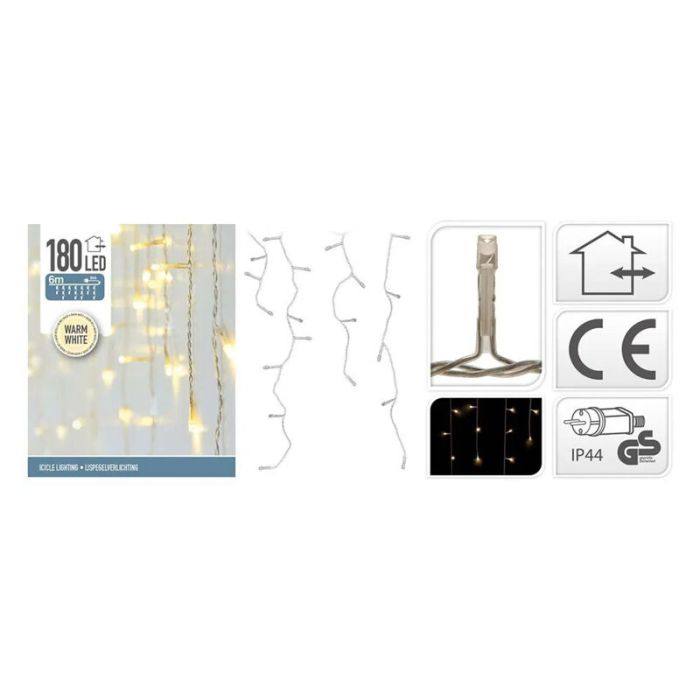 Icicle lighting, 1200 cm wide, 52 cm high, IP44, 360 LEDs