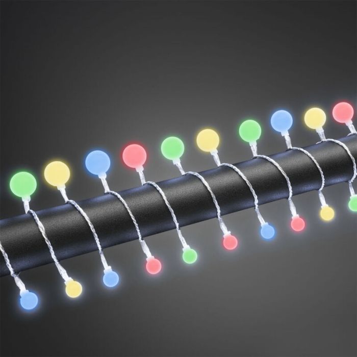 16m LED outdoor Christmas lights, 80 colored ball lights