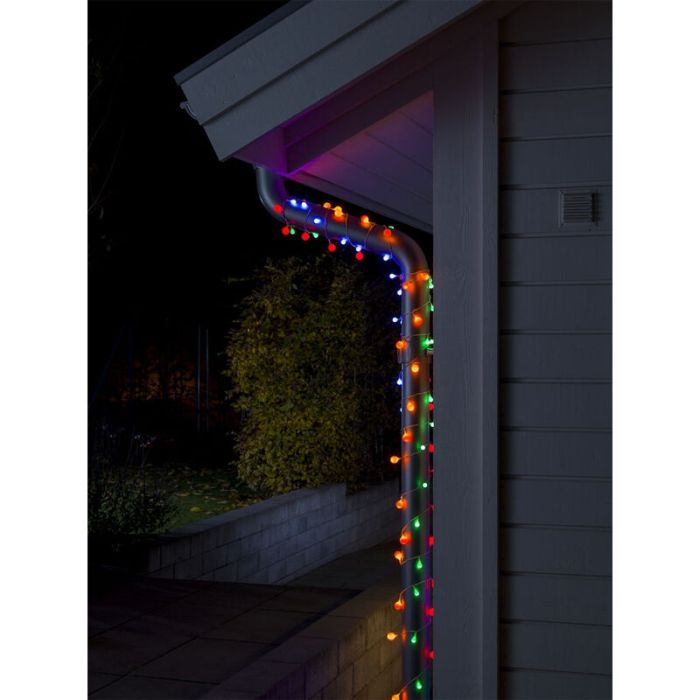 16m LED outdoor Christmas lights, 80 colored ball lights