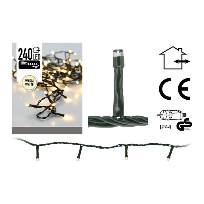 24m LED outdoor Christmas lights, 240 warm white LEDs, with APP control