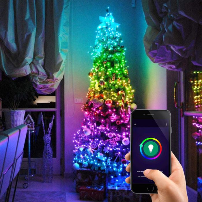 App controllable Christmas lights, 9.9 meters with 100 LEDS