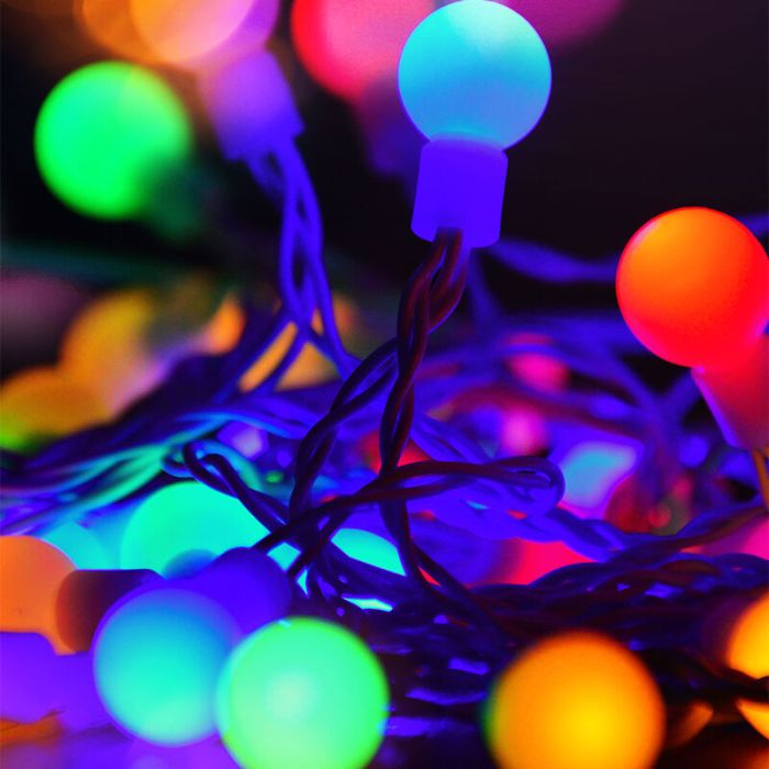 2m LED bulb lighting on battery, 20 colored lights