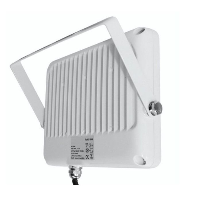 White floodlight aluminium, Dunco, 20W, 6400K LED, IP65
