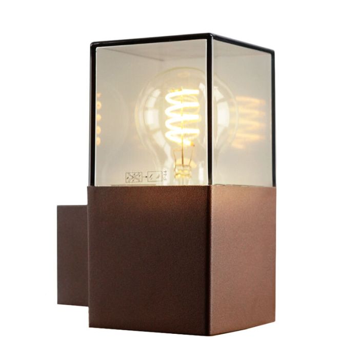 Modern outdoor light rust coloured, Sanel, IP44