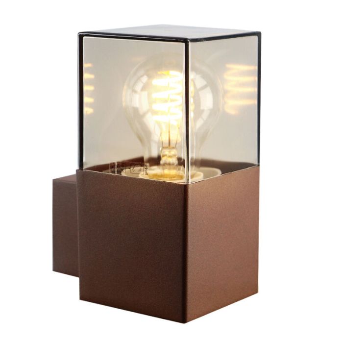 Modern outdoor light rust coloured, Sanel, IP44