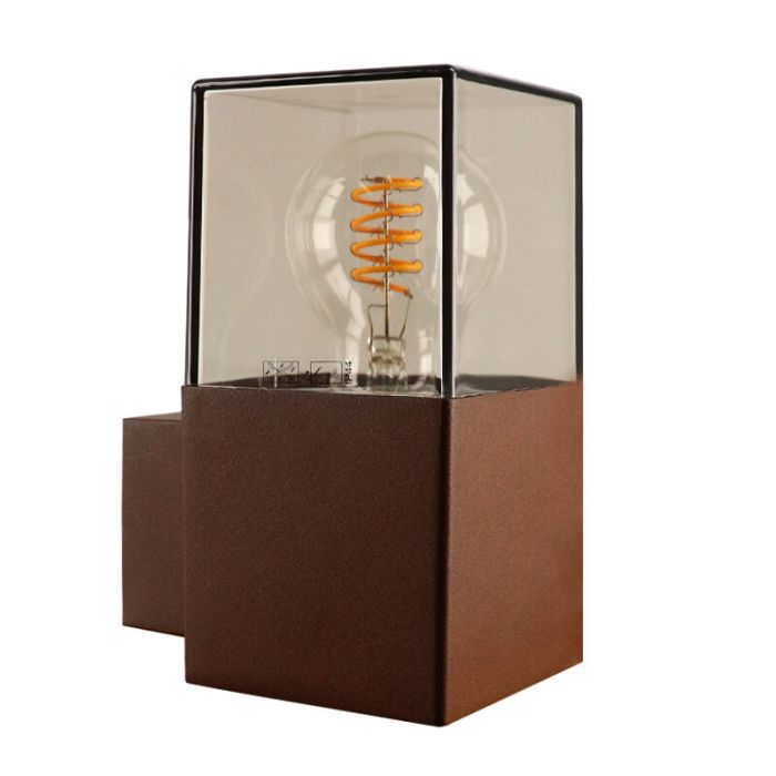 Modern outdoor light rust coloured, Sanel, IP44