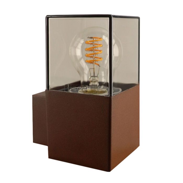 Modern outdoor light rust coloured, Sanel, IP44