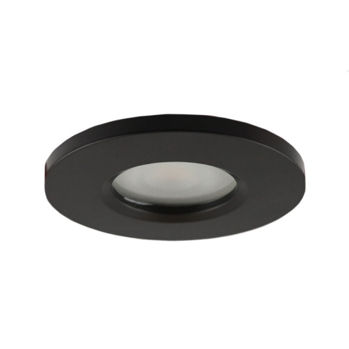 Modern bathroom recessed downlight black, Jule, IP65