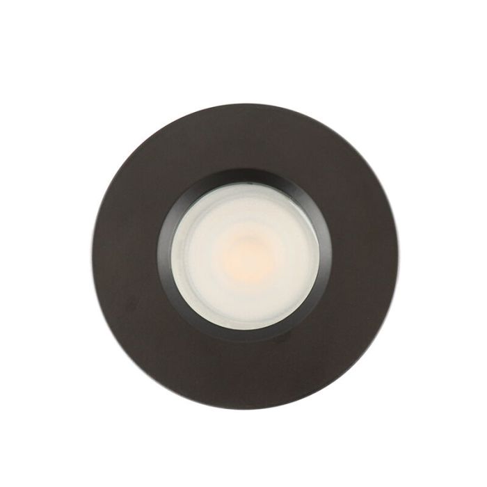 Modern bathroom recessed downlight black, Jule, IP65