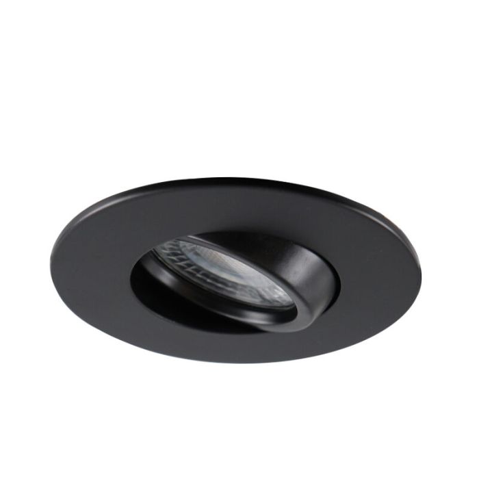 Modern bathroom recessed downlight black, Jill, IP44