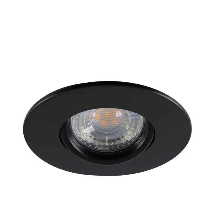 Modern bathroom recessed downlight black, Jill, IP44