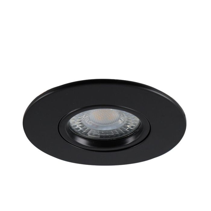 Modern bathroom recessed downlight black, Jill, IP44