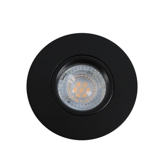 Modern bathroom recessed downlight black, Jill, IP44
