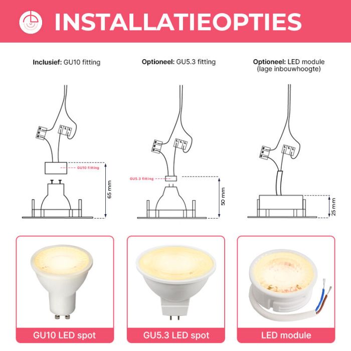Modern bathroom recessed downlight black, Jill, IP44