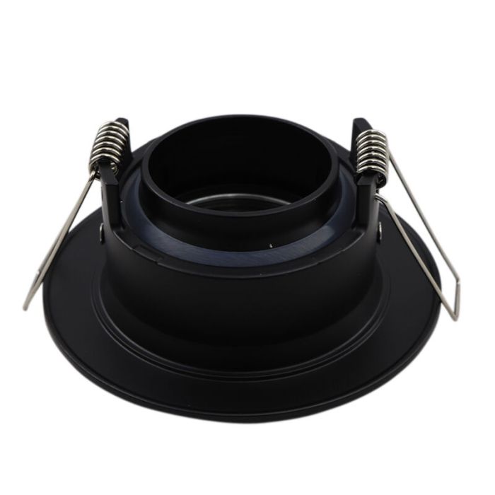 Aluminium bathroom recessed downlight black, Jorin, IP65